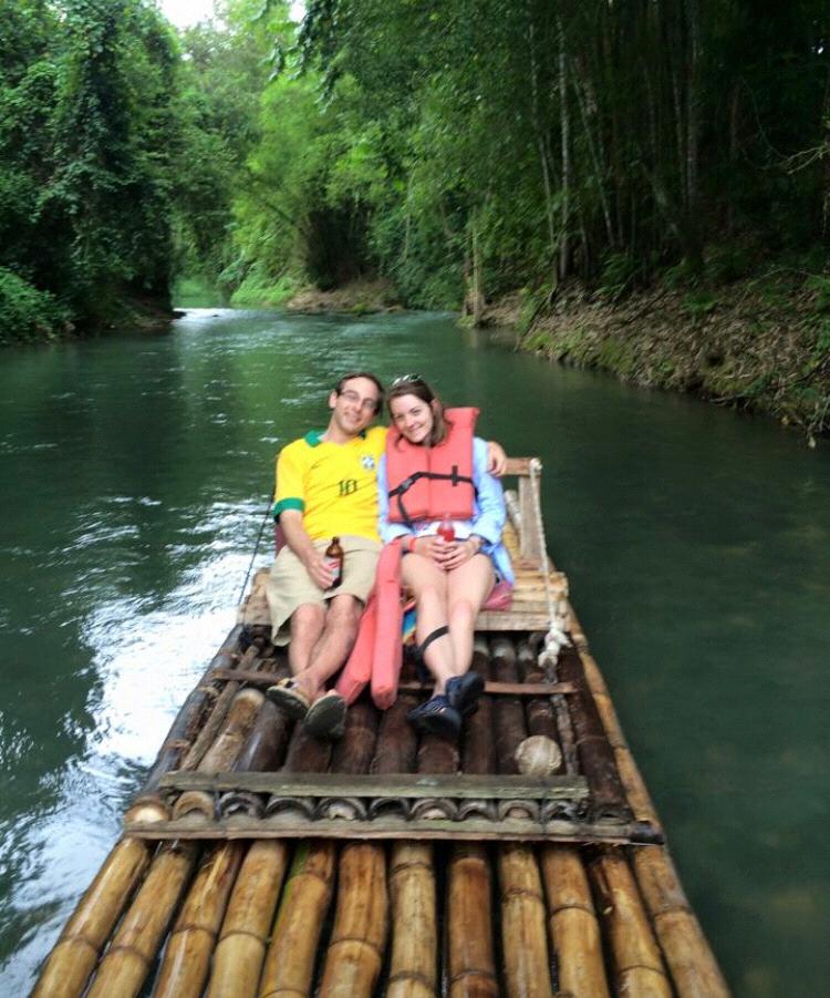 Bamboo raft in Jamaica