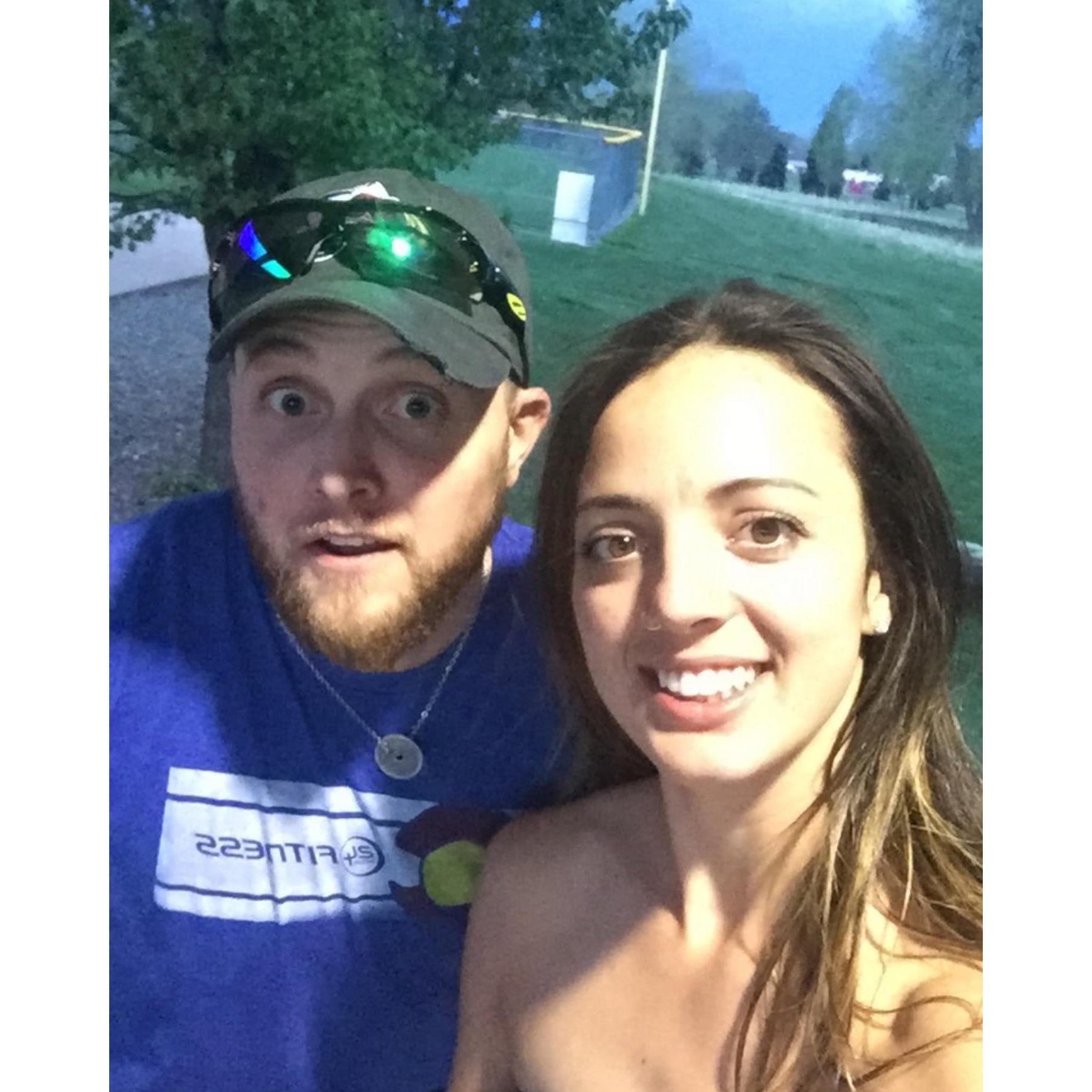 This was the first photo we took together, as friends, at Matt's 30th birthday party, May 6th, 2017.