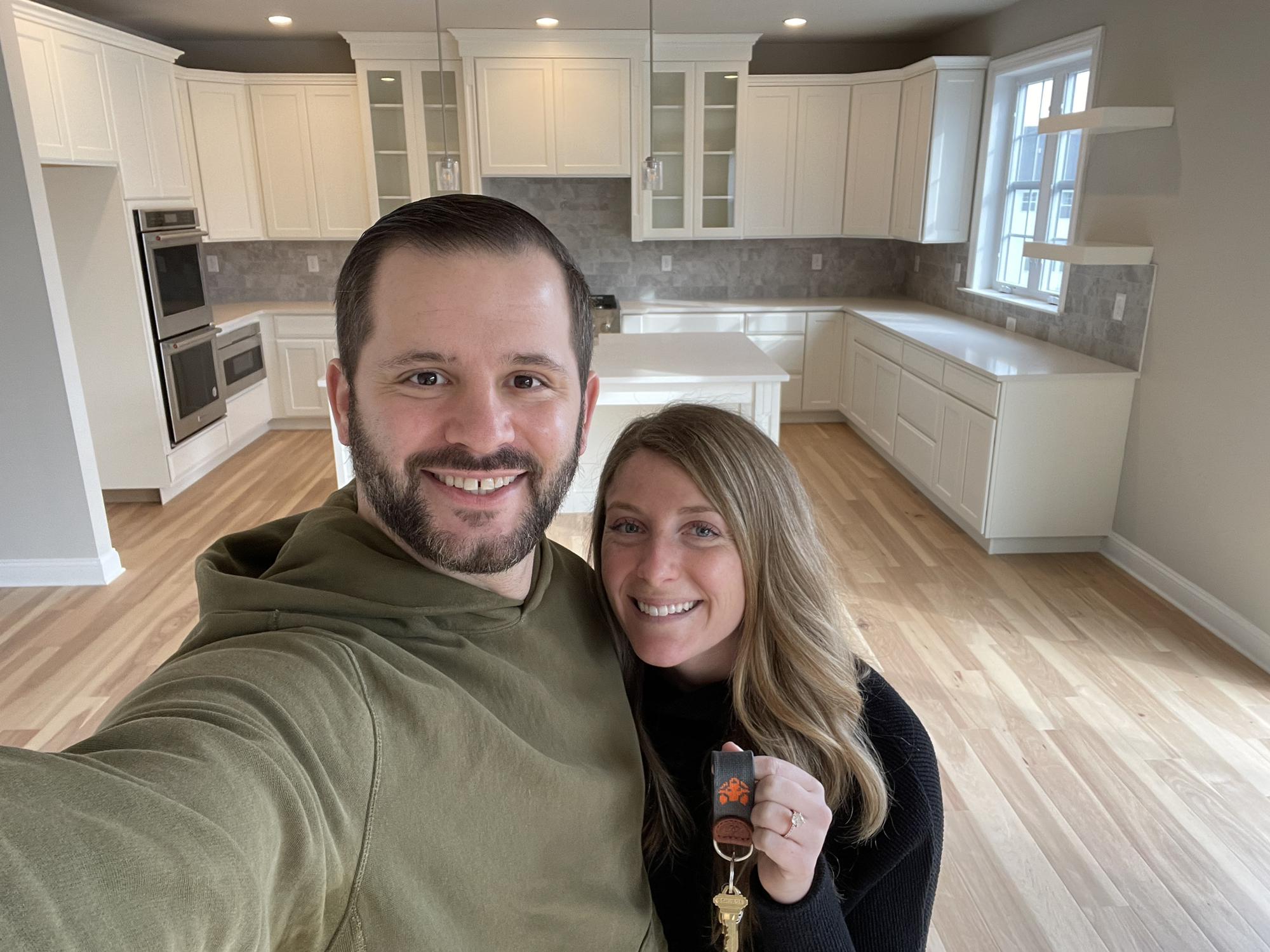 Our faces full of panic to fill that kitchen. We didn’t sleep for a week unpacking and settling in.