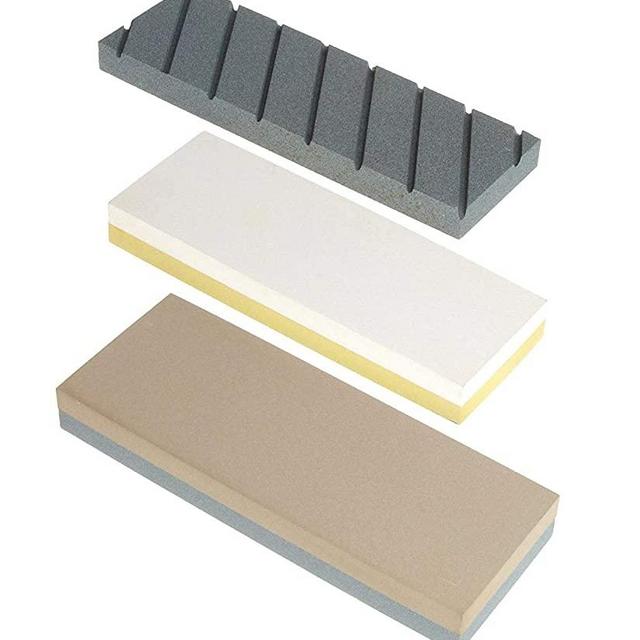 Norton Waterstone Wet Stone Sharpening Kit with 220/1000 and 4000/8000 Combination Grit Knife Sharpener Stones, Flattening Stone and Whetstone Stone Holder
