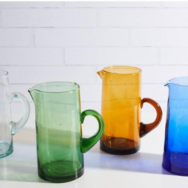Handblown Moroccan Cone Jug, 36 fl oz
