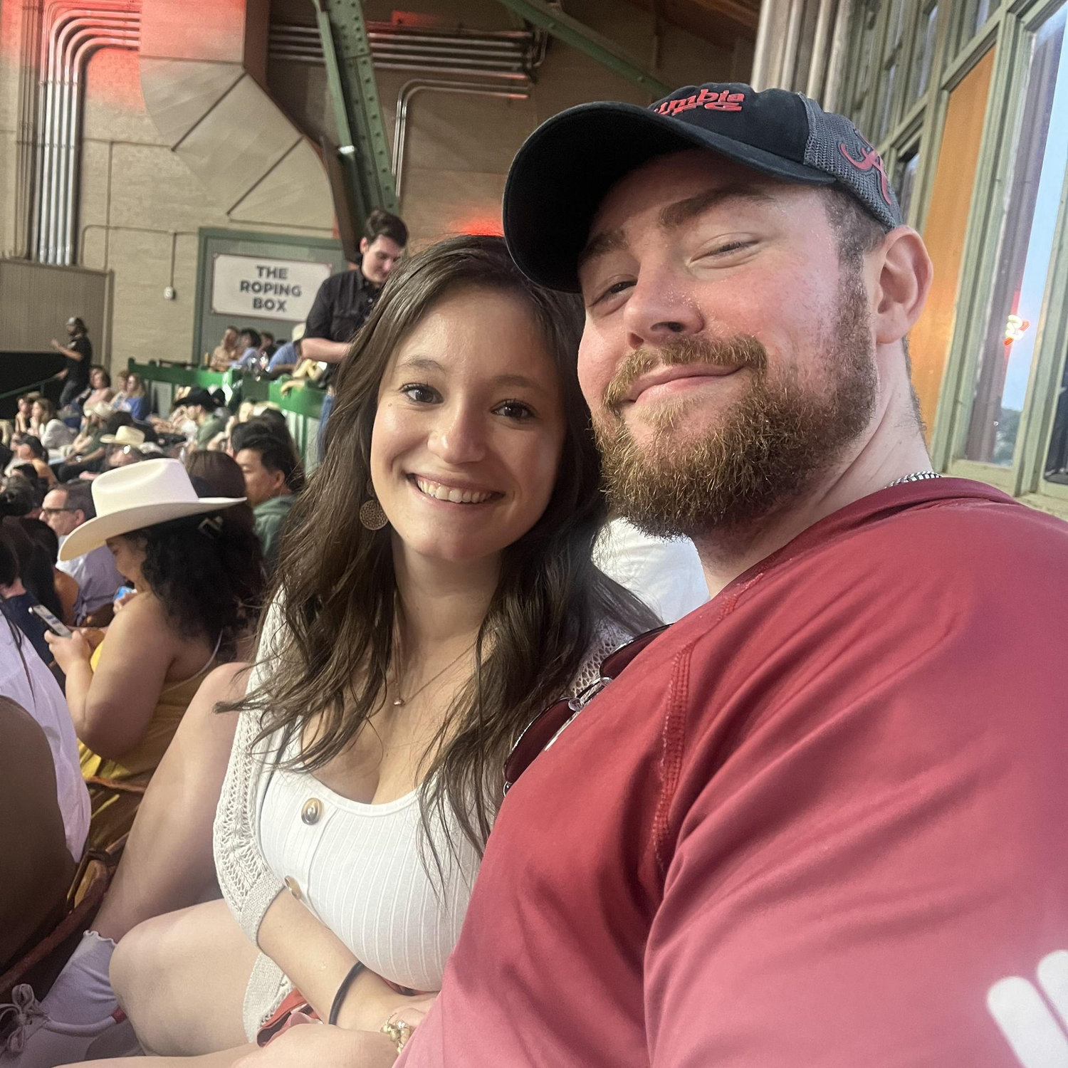 Our very first rodeo in Texas together!