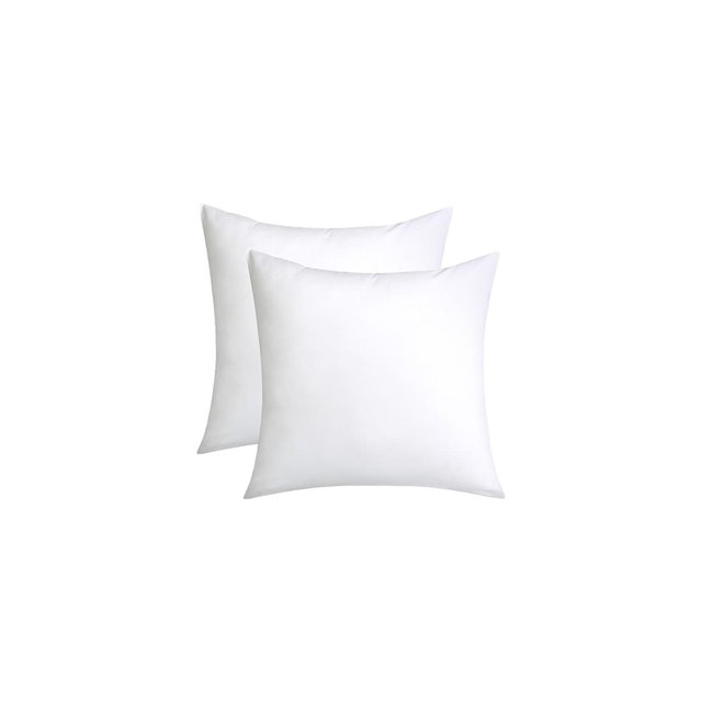 Covers&All Throw Pillow Inserts, Durable Soft 65 GSM Non-Woven Fabric with 15D Silicon Fiber Filling, Square 24 in x 24 in, White