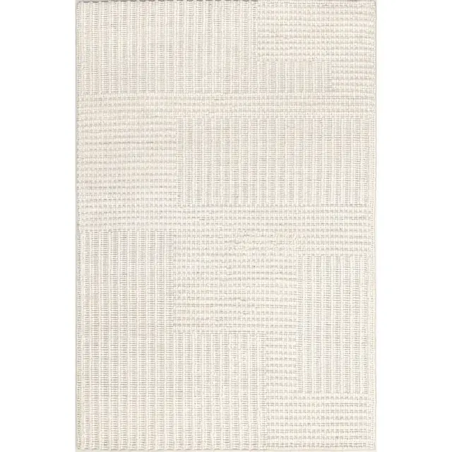Nuloom Dorene Abstract 5x8 Wool Indoor Area Rug for Living Room Bedroom Dining Room Kitchen, Ivory