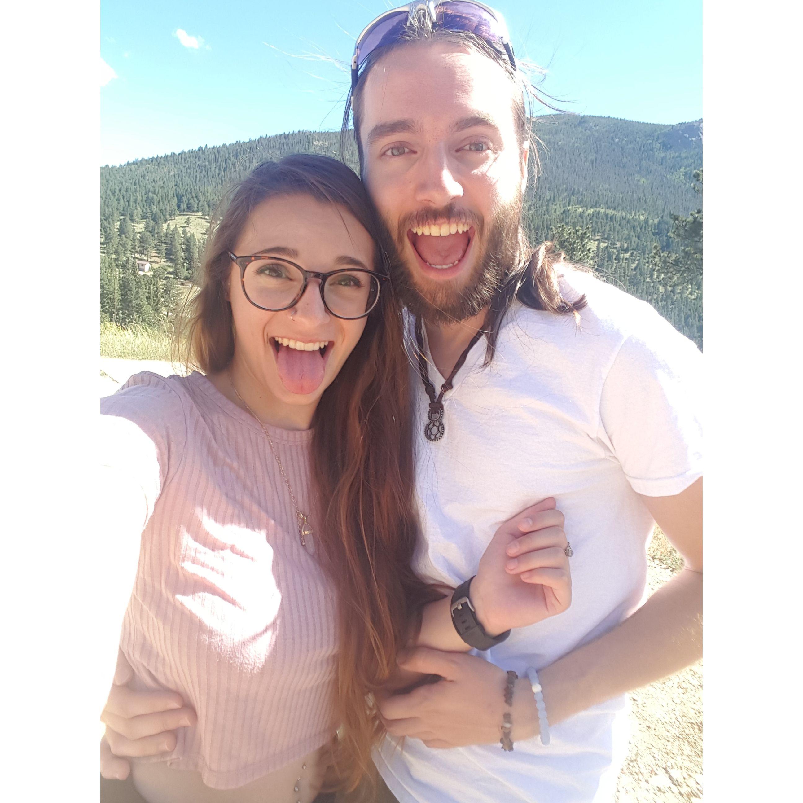 Always frolicking in the mountains.
