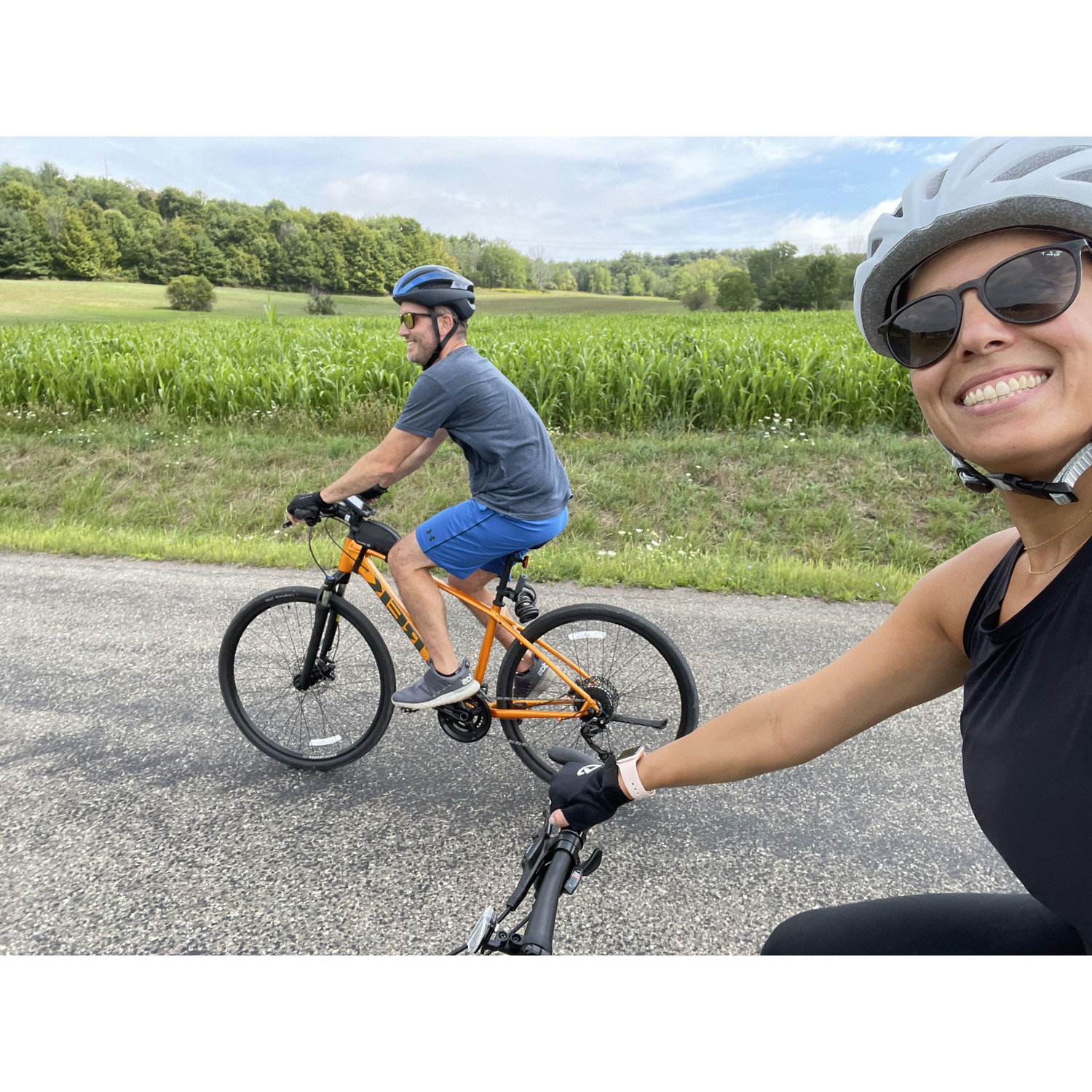 Training for our first 30 mile bike ride (together)