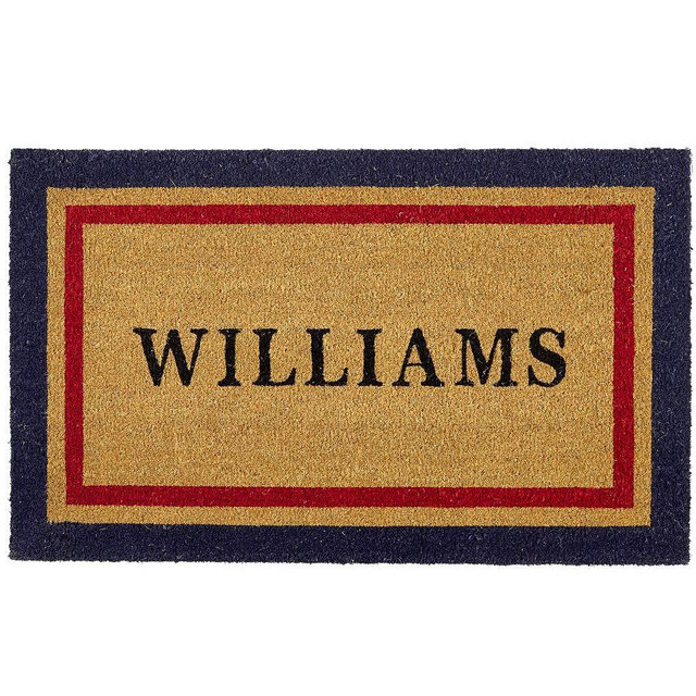 Personalized Double Frame Doormat, Blue/Red, 30" x 48"