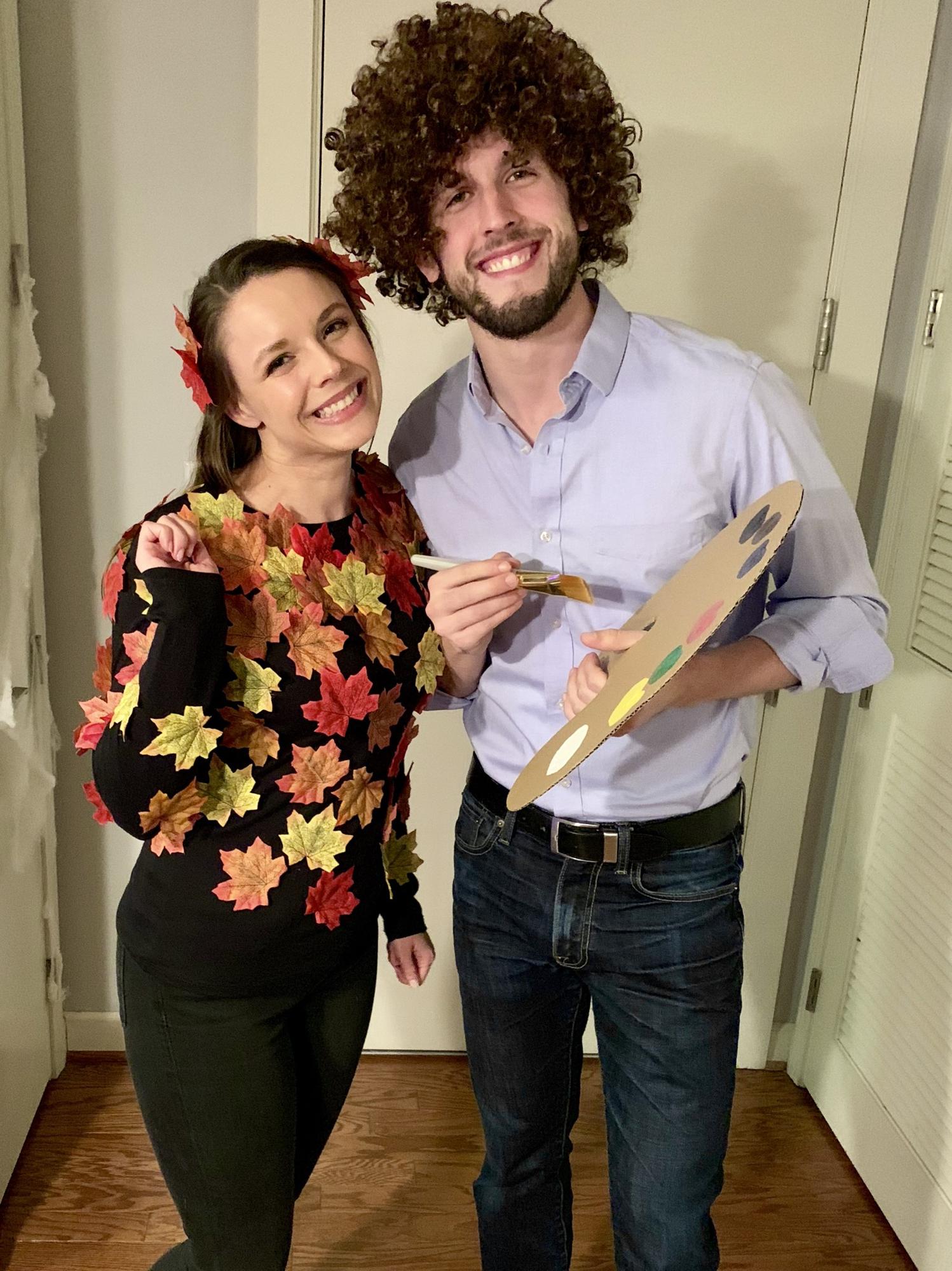 Bob Ross and his "happy little tree" on Halloween 2018