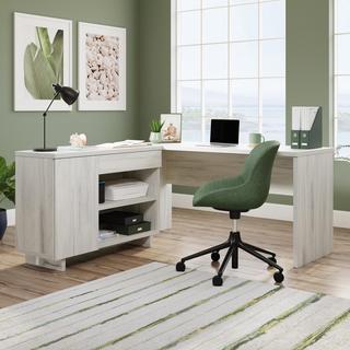 Porto Palma L-Shaped Desk with Credenza