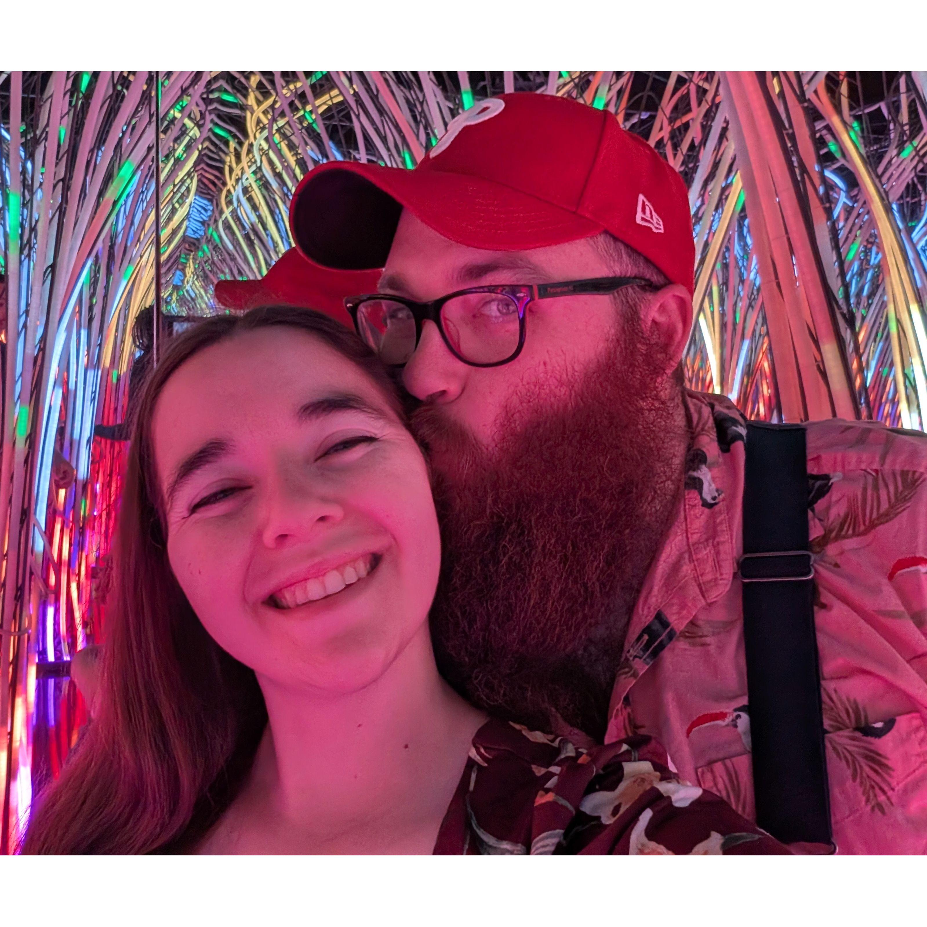 We go to interesting art installations together
