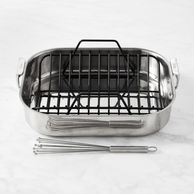 All-Clad Stainless-Steel Roaster with Ball Whisk