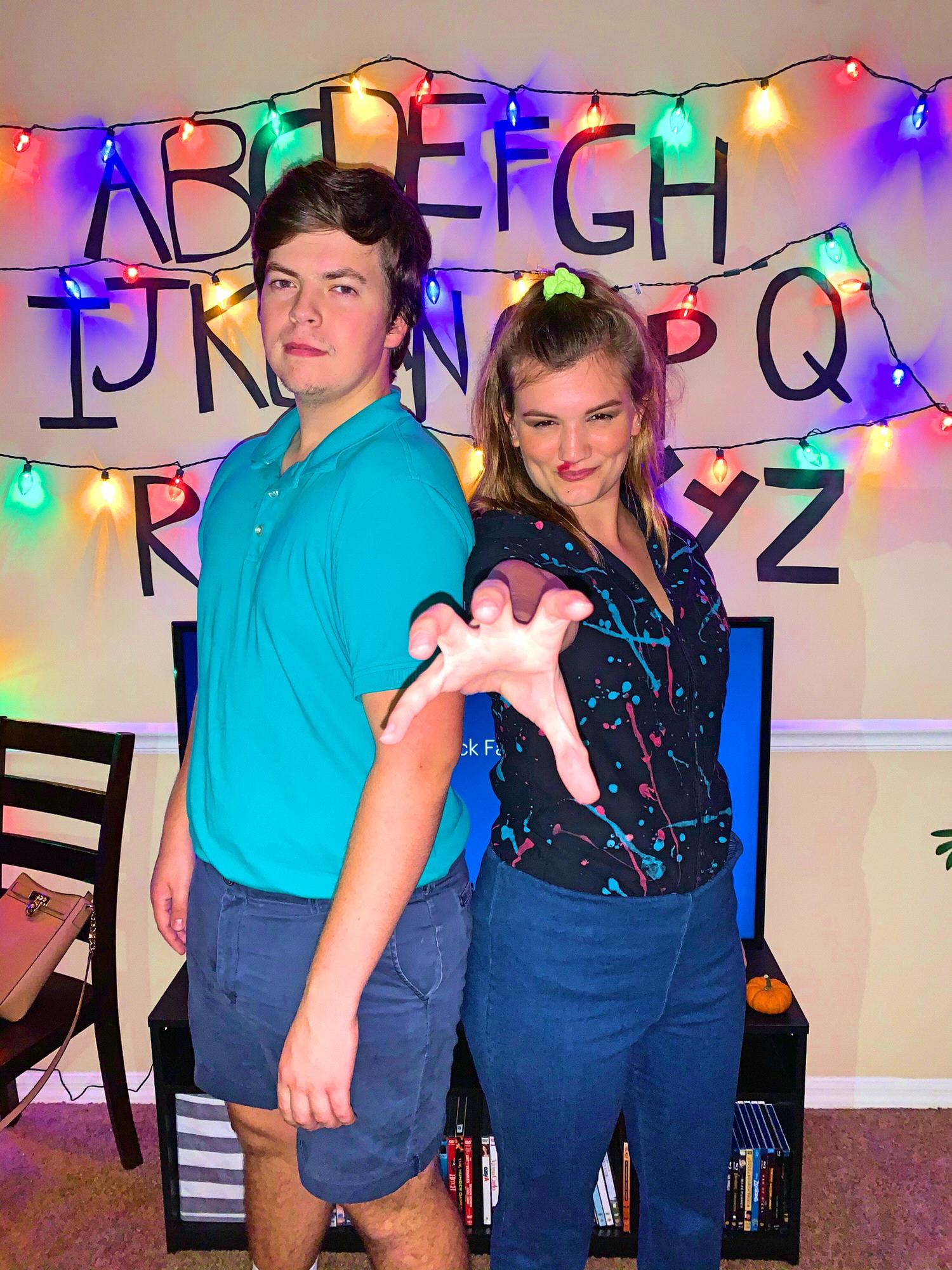 For Halloween 2019, we dressed as Mike and Eleven from the tv series Stranger Things.