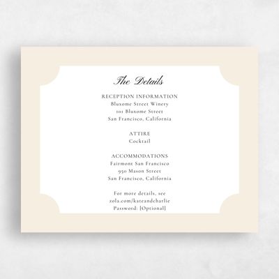 Ivory, Beige Wedding Enclosure - Blake