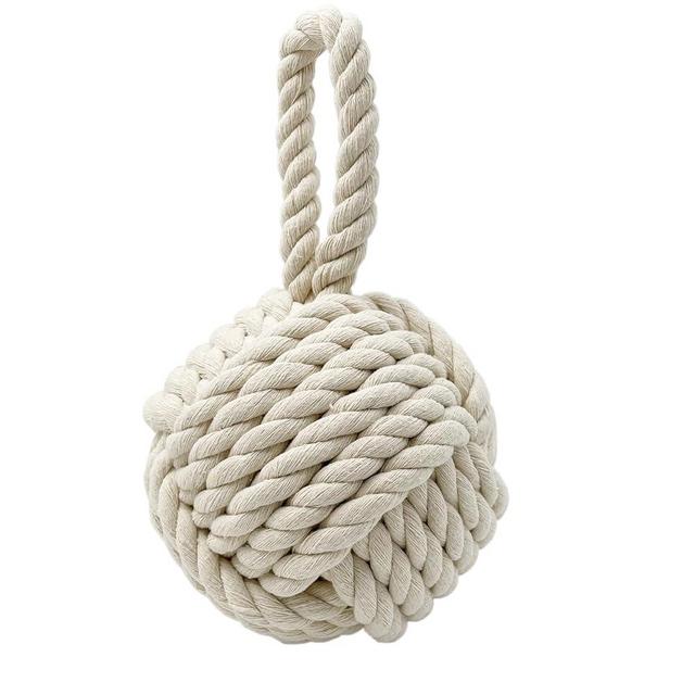 Zilphoba Door Stopper, Decorative Rope Ball Weighted Outdoor Door Stop