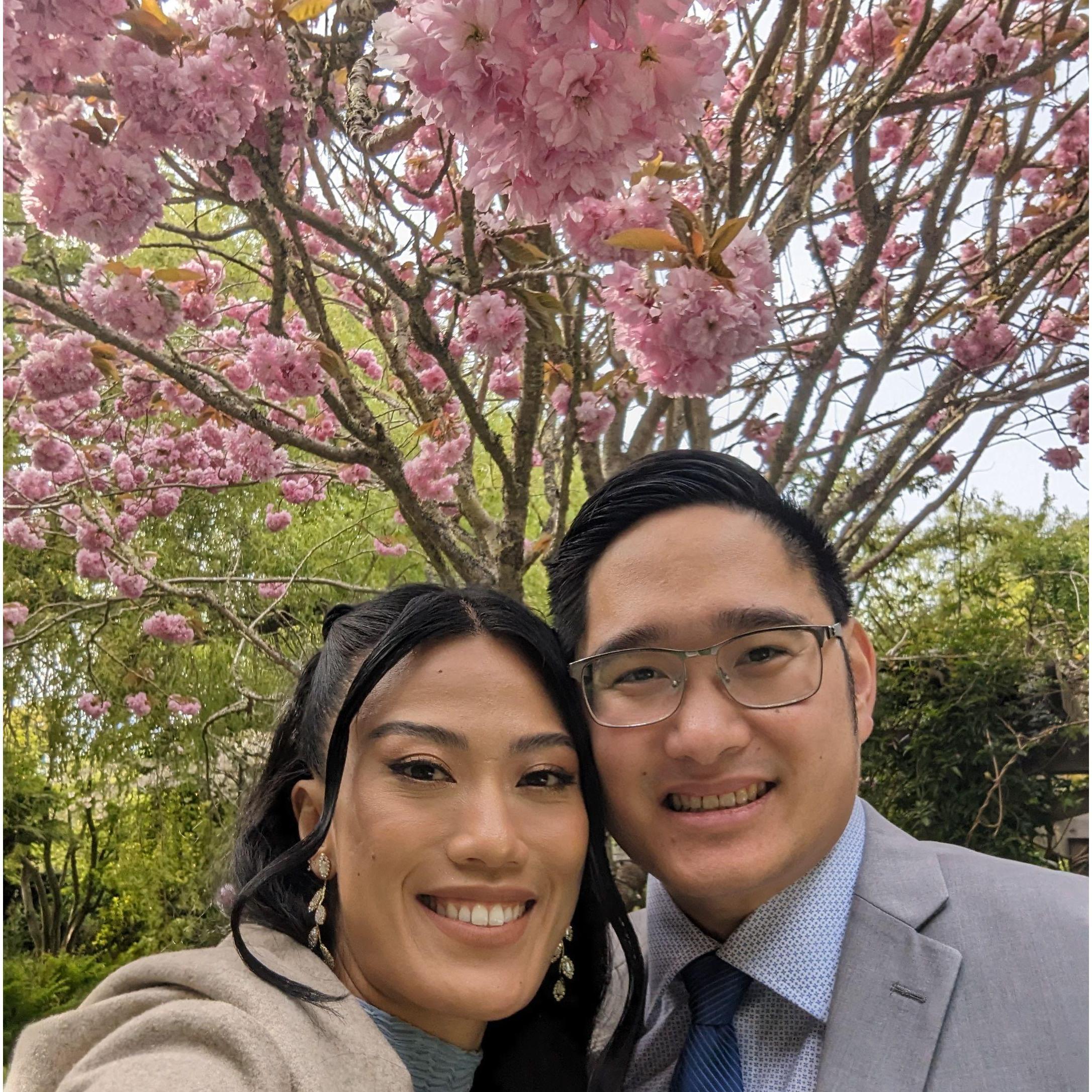 The first wedding we attended together as an engaged couple.