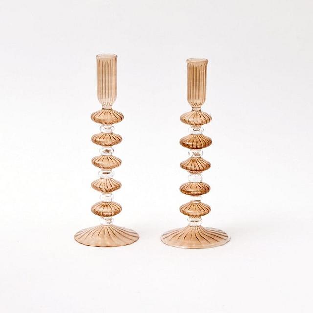 Élodie Chestnut Candle Holder (Pair)