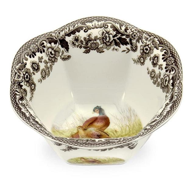 Spode Woodland Nut Bowl with Pheasant Motif | 6" Candy Dish for Home and Office Décor | Perfect for Serving Dried Fruit, Nuts, Appetizers, and More | Decorative Bowl Made from Fine Porcelain