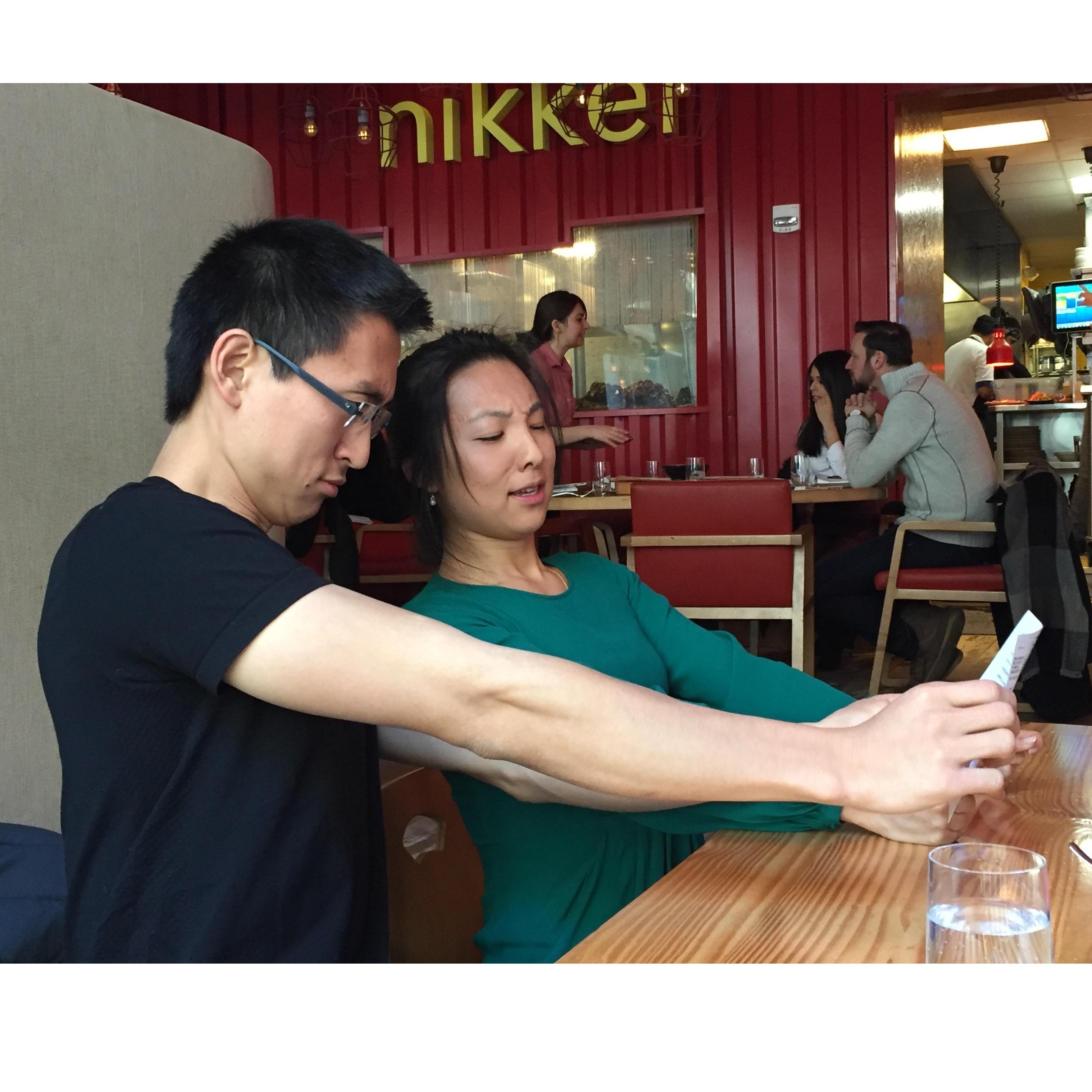 Jan 2019 - Franklin and Biqi sign important documents