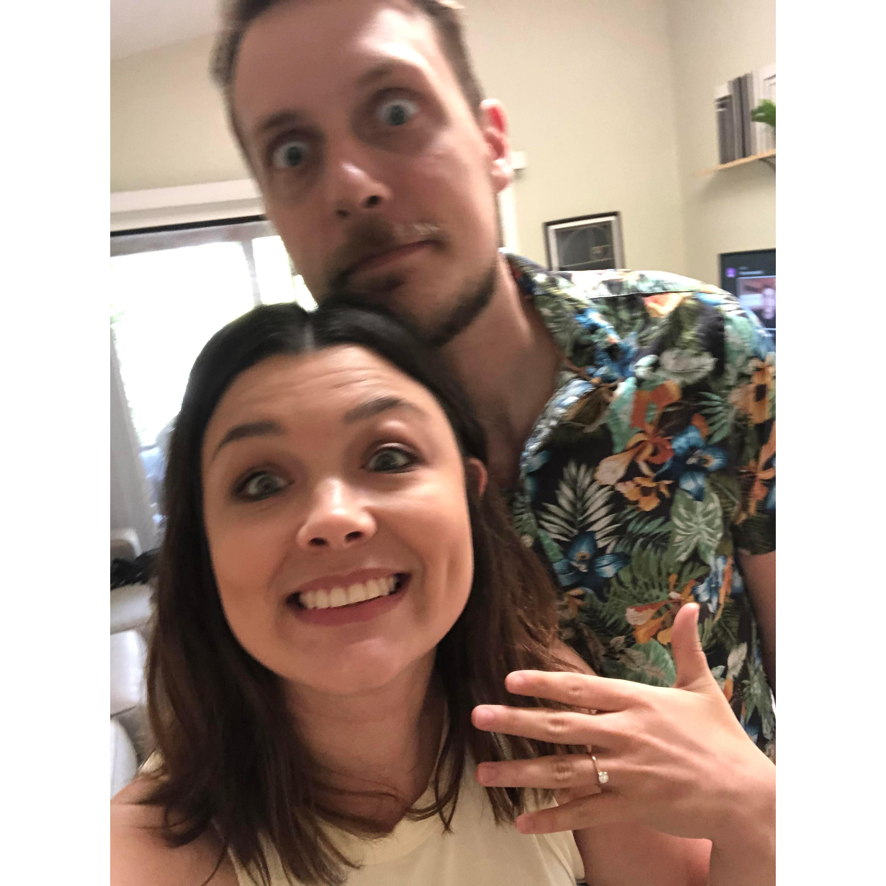 When we got engaged!