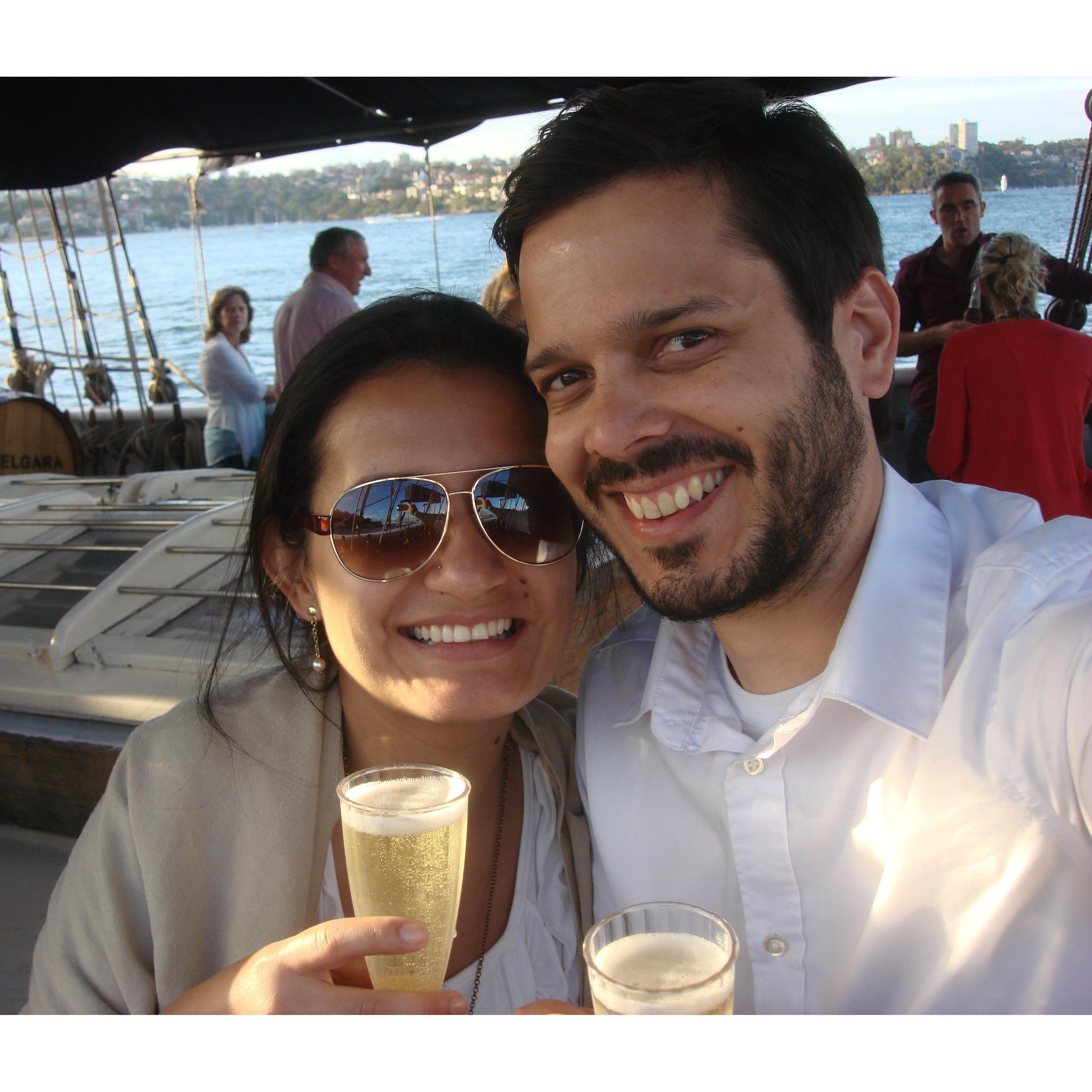 Champagne cruise in Australia.