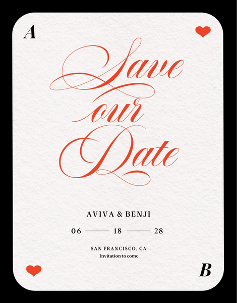 Hearts Classic | Red | Zola Save The Dates