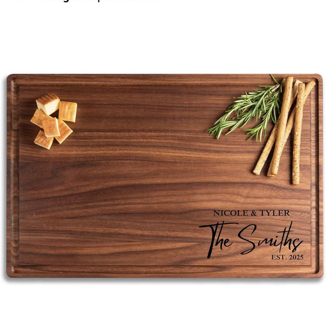 Personalized Cutting Board with Display Stand – Custom Engraved Charcuterie Board, Ideal Gift for Wedding, Housewarming, Bridal Shower, Anniversary, Birthday, Mom & Couples, Valentines Day Gifts