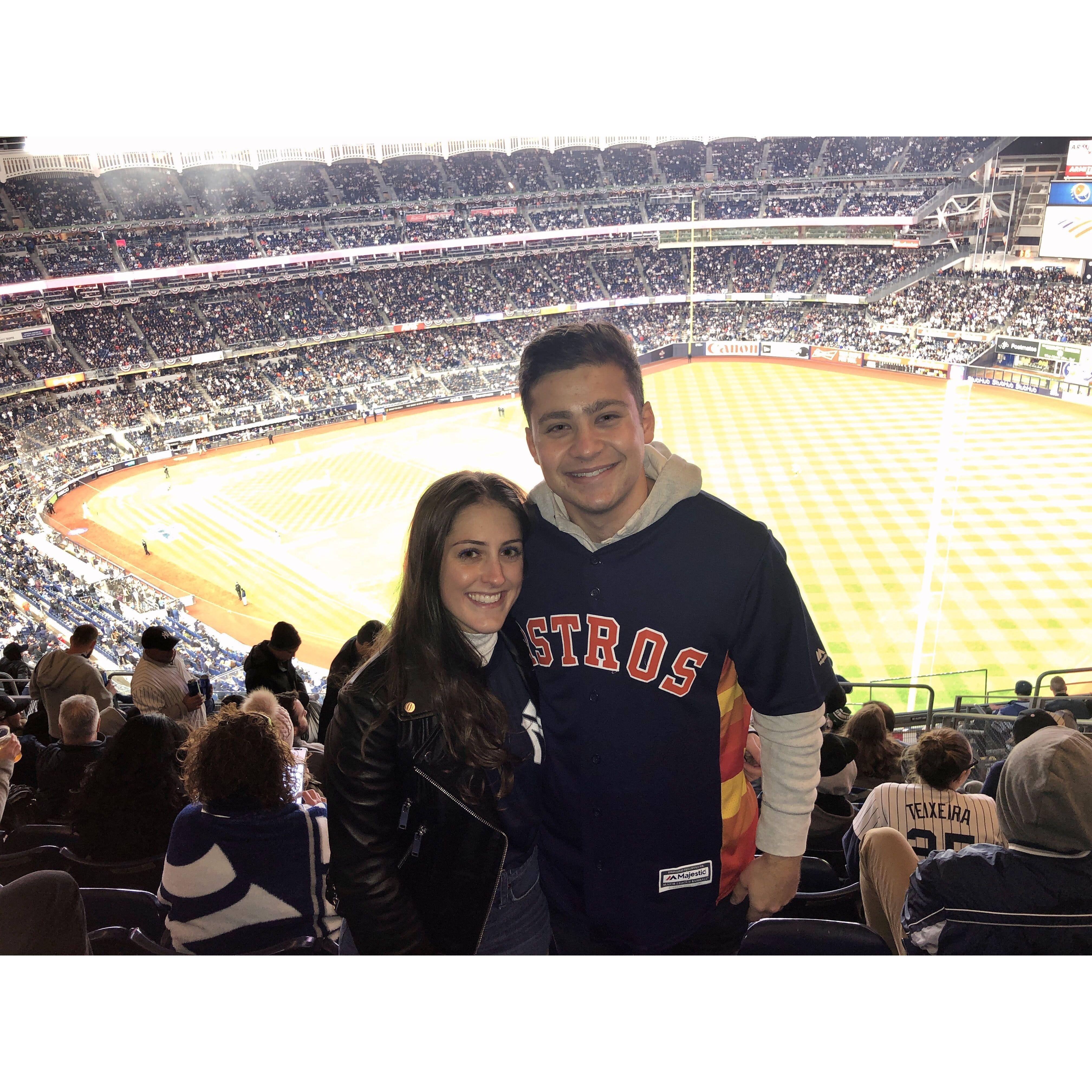 The biggest, and only, rivalry in our relationship - Yankees vs. 'Stros!