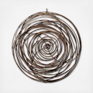 Scribble Circle Rattan Wall Art