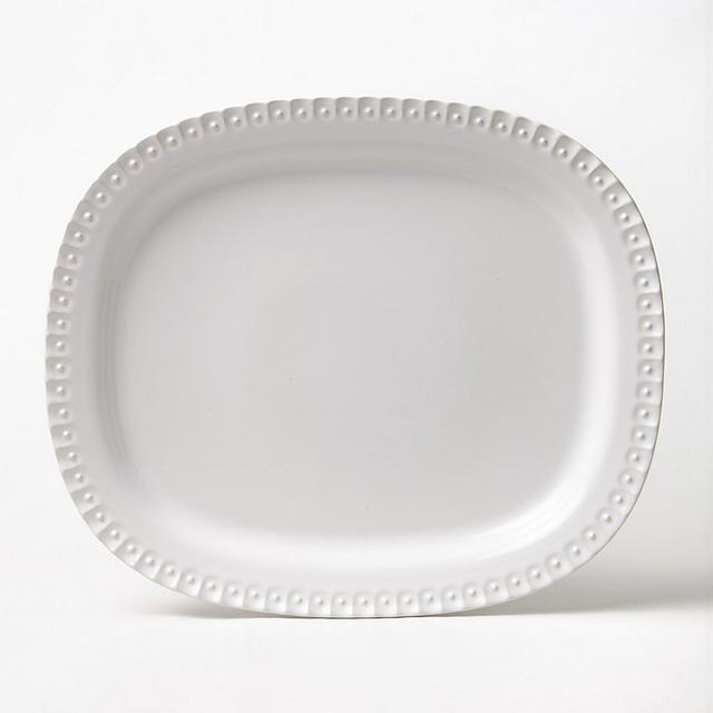 Southern Living Alexa Embossed Stoneware Oval Platter