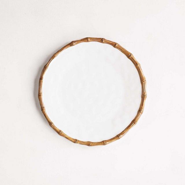 Bamboo Outdoor Melamine Round Platter, 16"