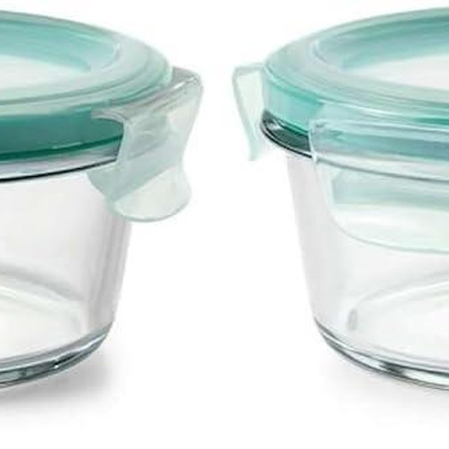 OXO Good Grips 2 Cup Smart Seal Glass Round Food Storage Container (Pack of 2)