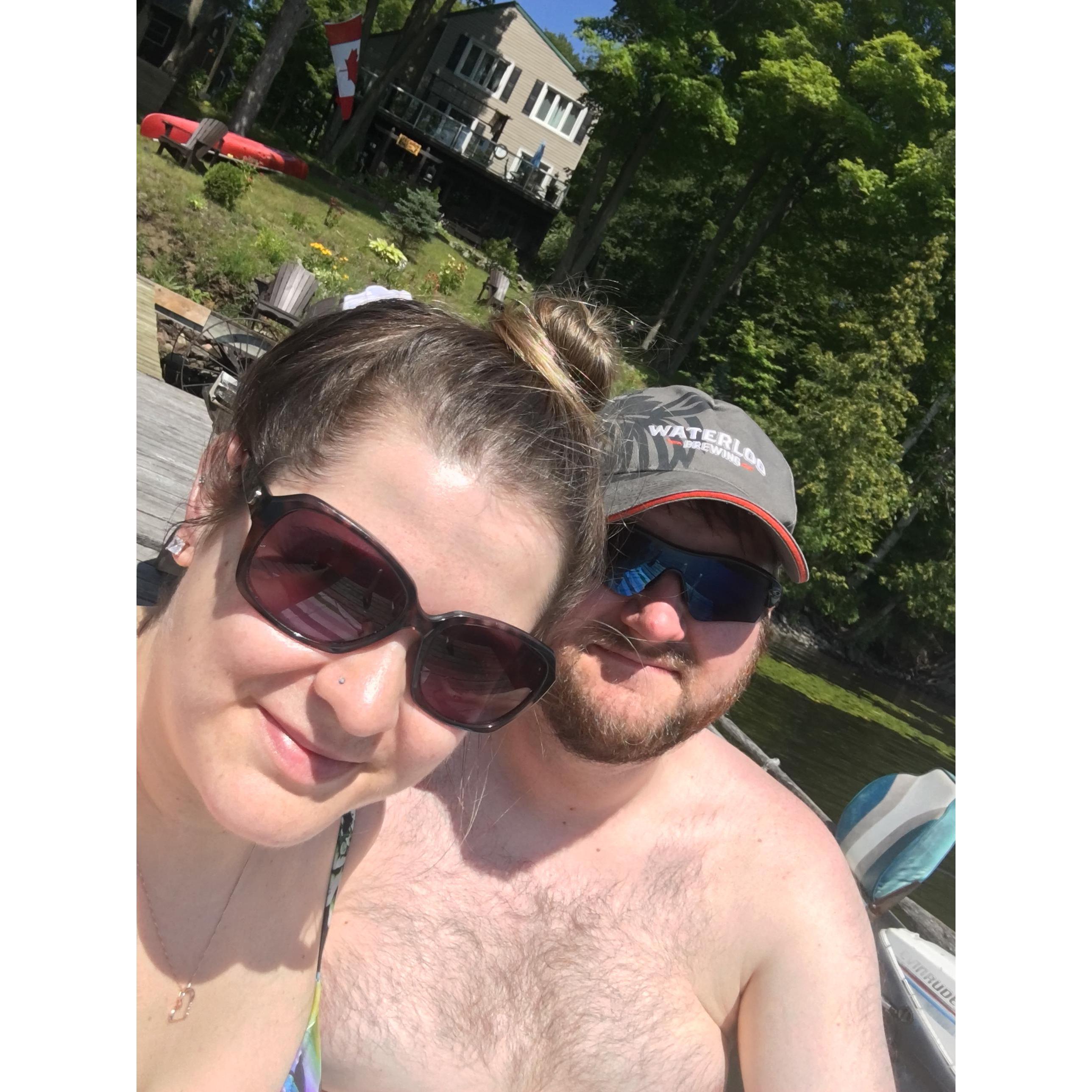 Our vacation to the cottage to celebrate my birthday and our first (and last) "holiday" as an engaged couple!