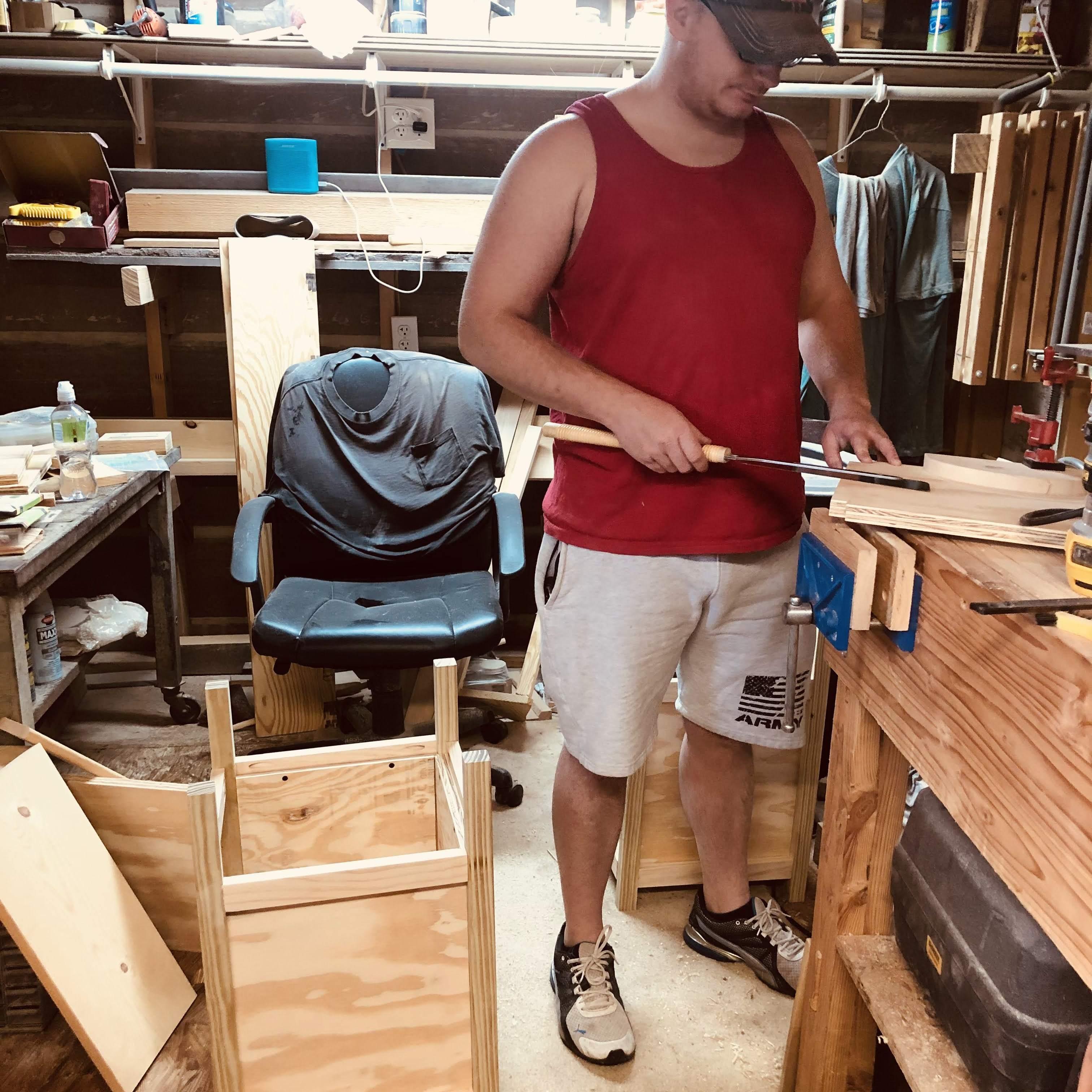 Building our end-tables together
