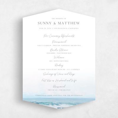 Blue Diamond Wedding Program - Clearwater