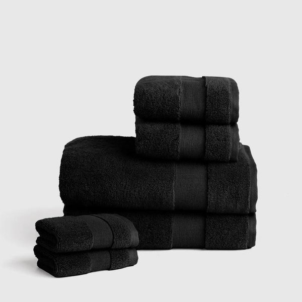 Turkish Classic Bath Towel Bundle in Black
