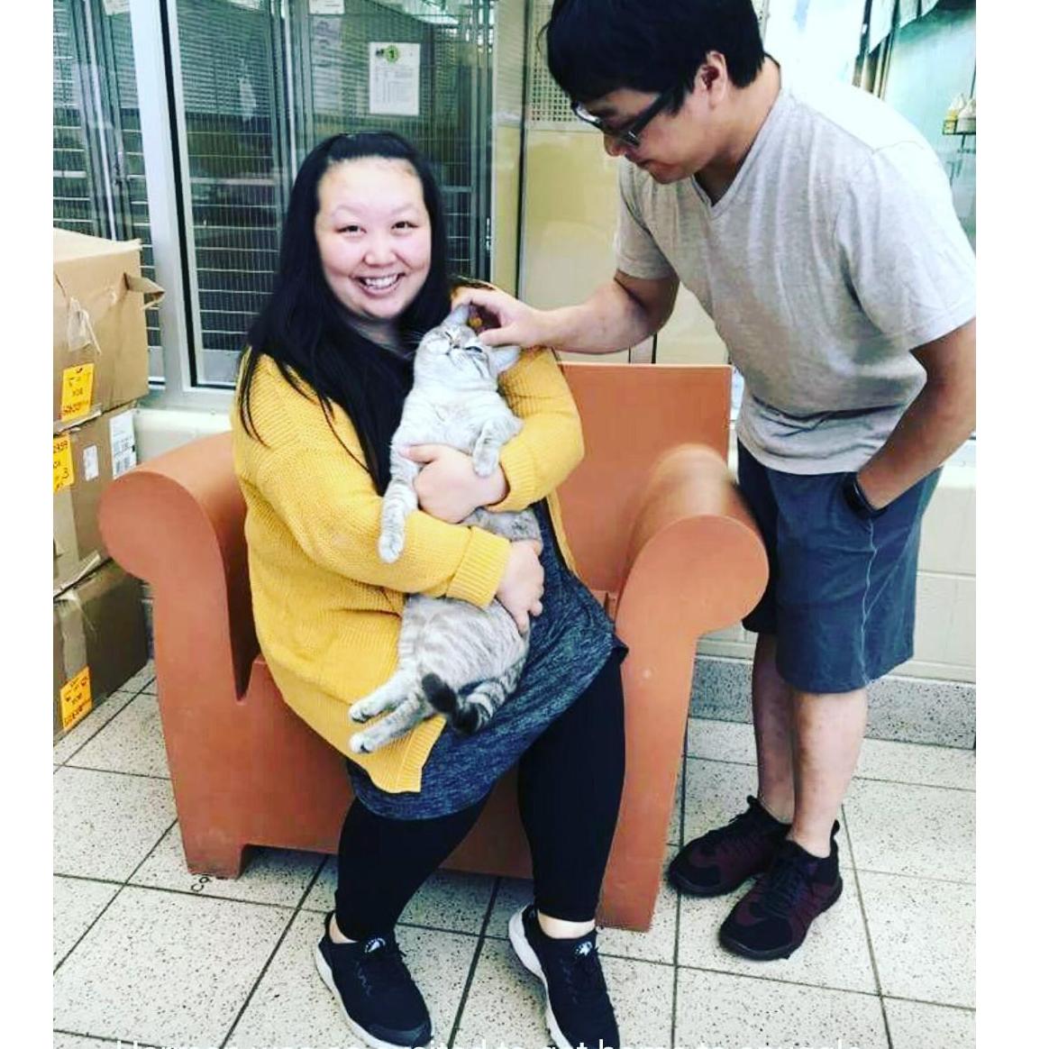 Adopting Herman together in 2017.