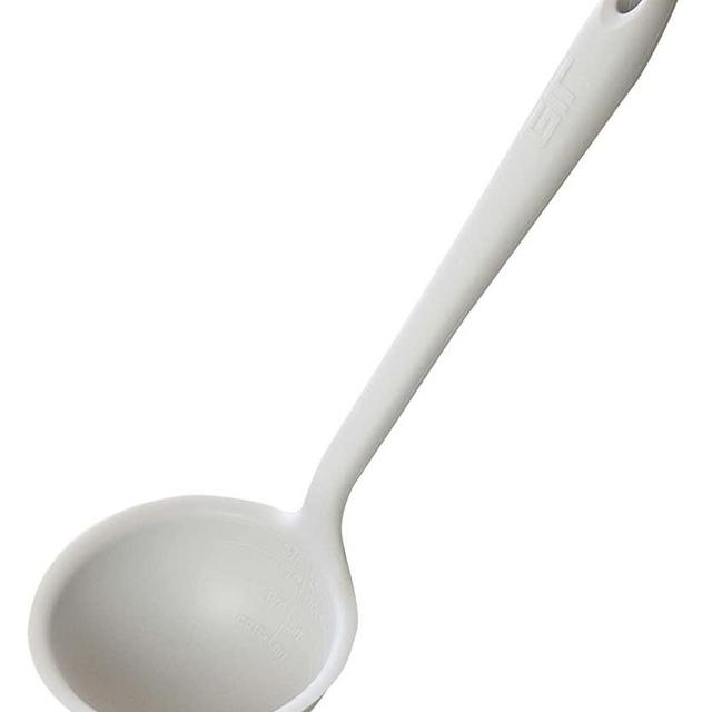 GIR: Get It Right Premium Silicone Heat-Resistant up to 550°F | Seamless, Nonstick Kitchen Ladles for Cooking, Baking, and Mixing |, 3/4-Cup, Studio White