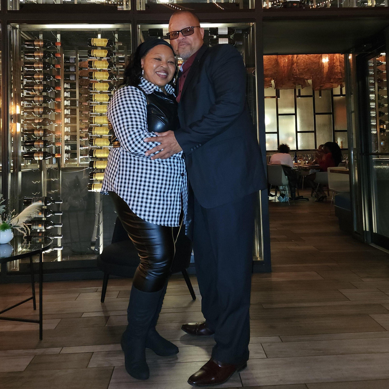 Date Night at our spot...Black & Blue.
