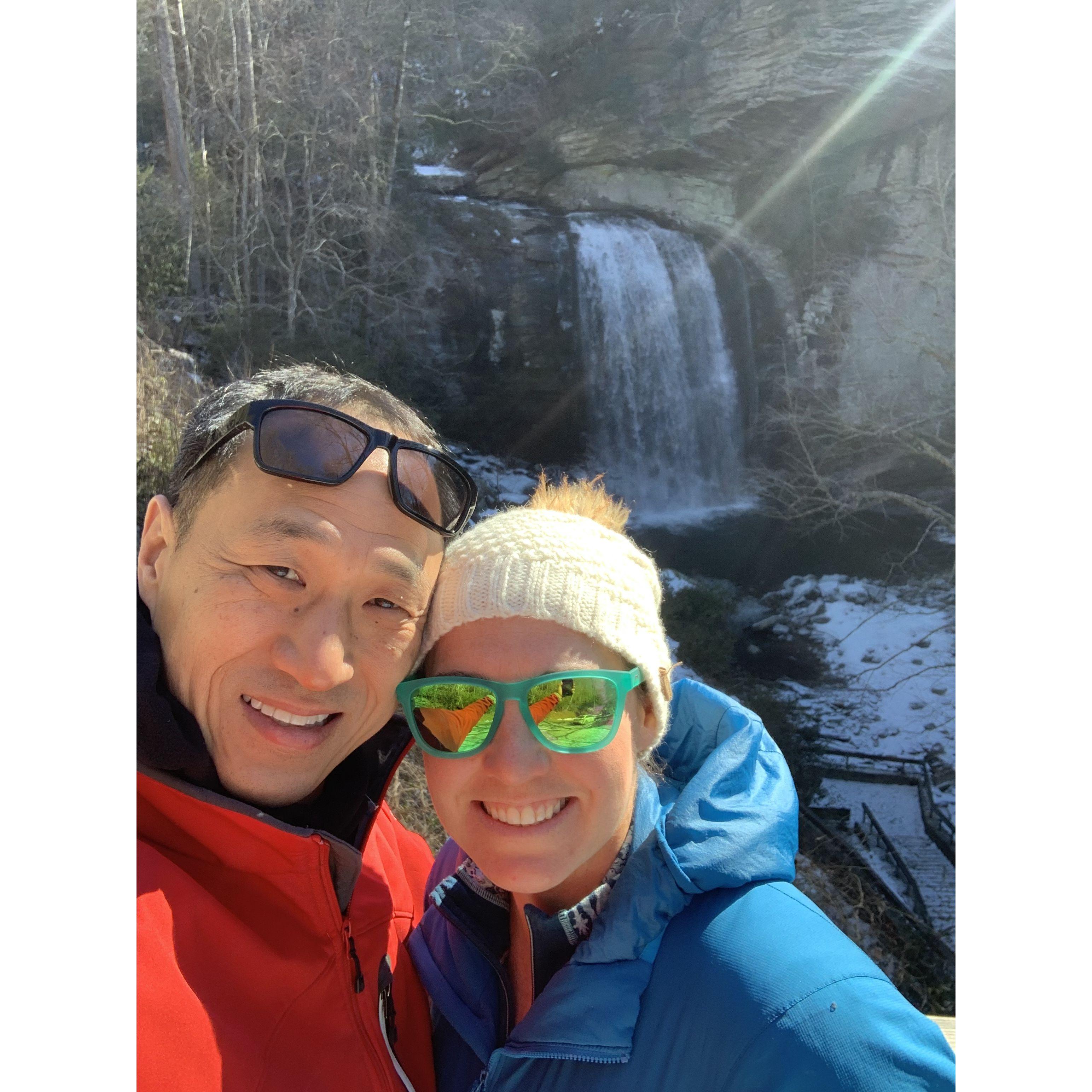 Waterfall hike in 18 degrees