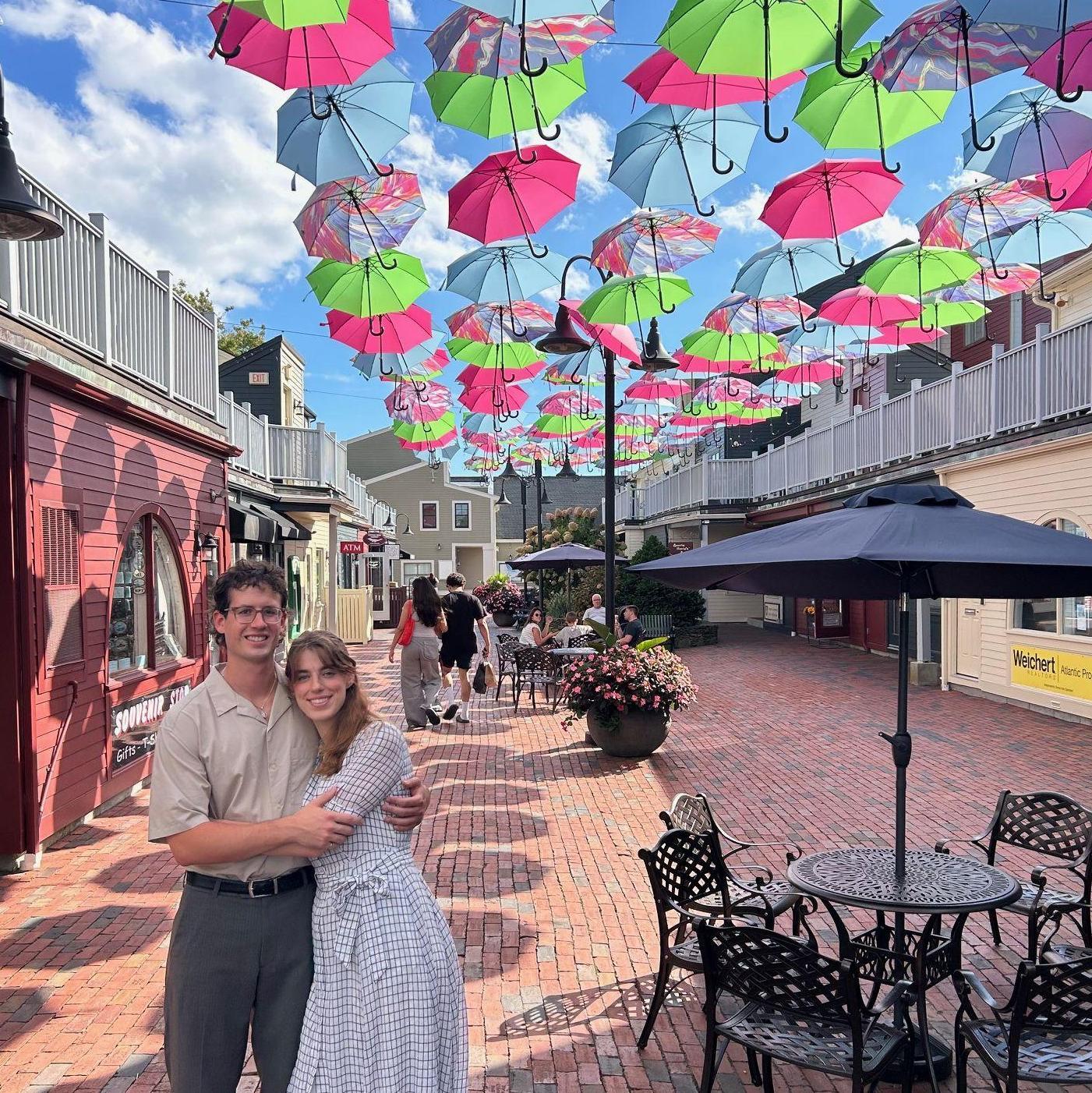 Grace and John-Luc after her sister's Officer Development School graduation in Newport, Rhode Island. They try their best to show up for their loved ones!