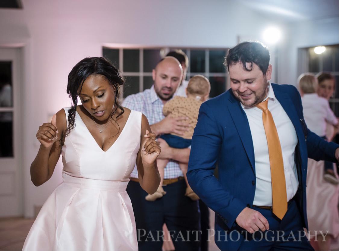Grooving at Natalie’s wedding!