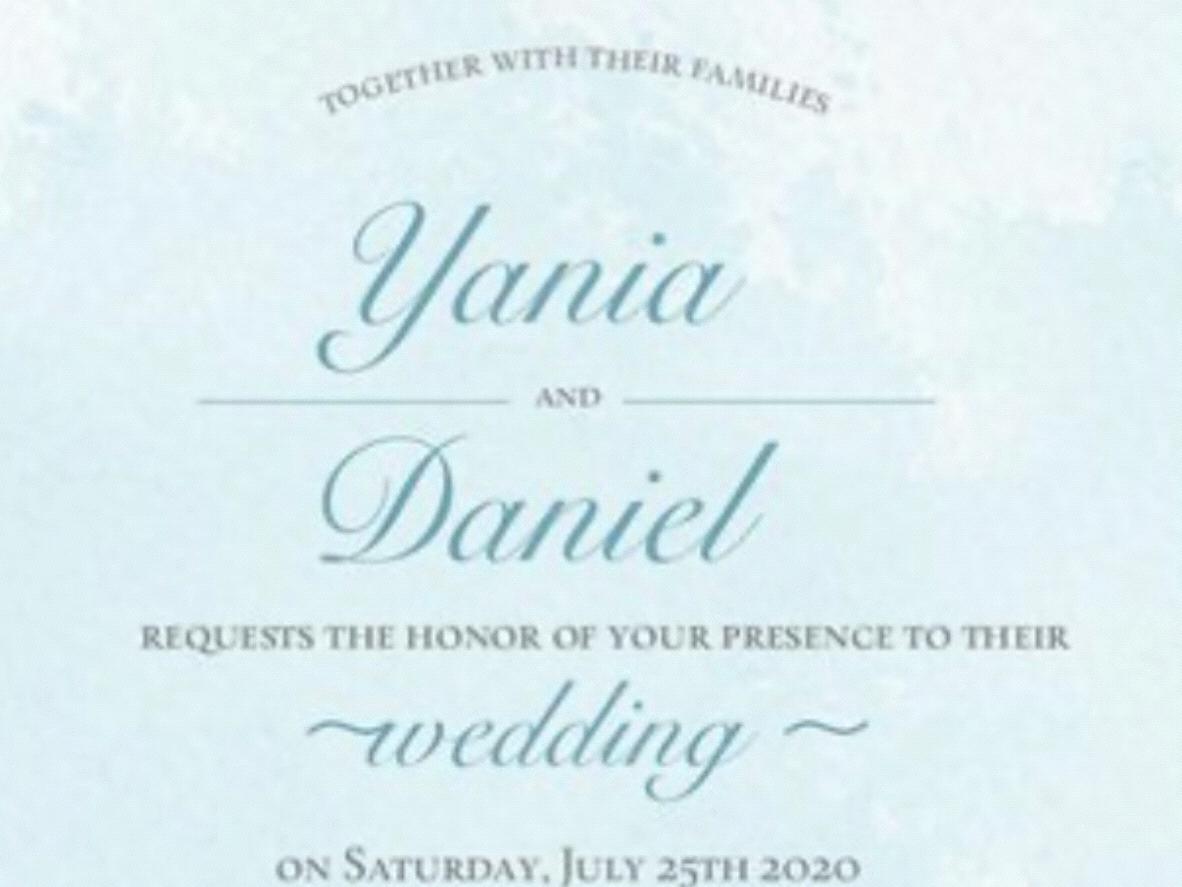 The Wedding Website of Yania Tames and Daniel Tames
