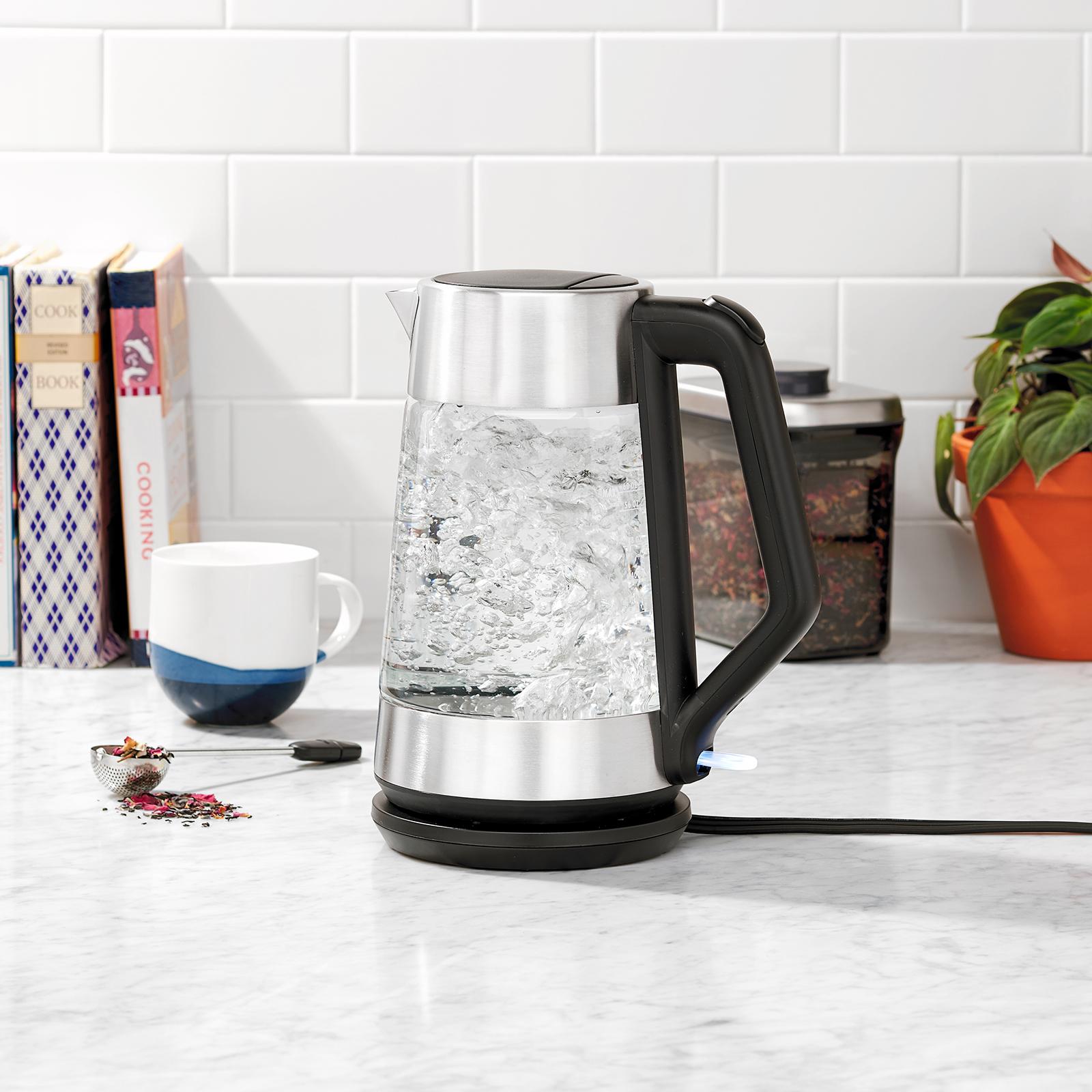 Oxo On Clarity Cordless Glass Electric Kettle Silver 1.75 L