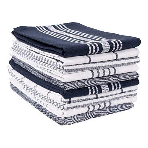 Kitchen Towels 16x 28 | Dish Towels | Kitchen Hand Towels | Highly  Absorbent Tea Towel, Soft with Hanging Loop | Natural Ring Spun Cotton, 380  GSM 