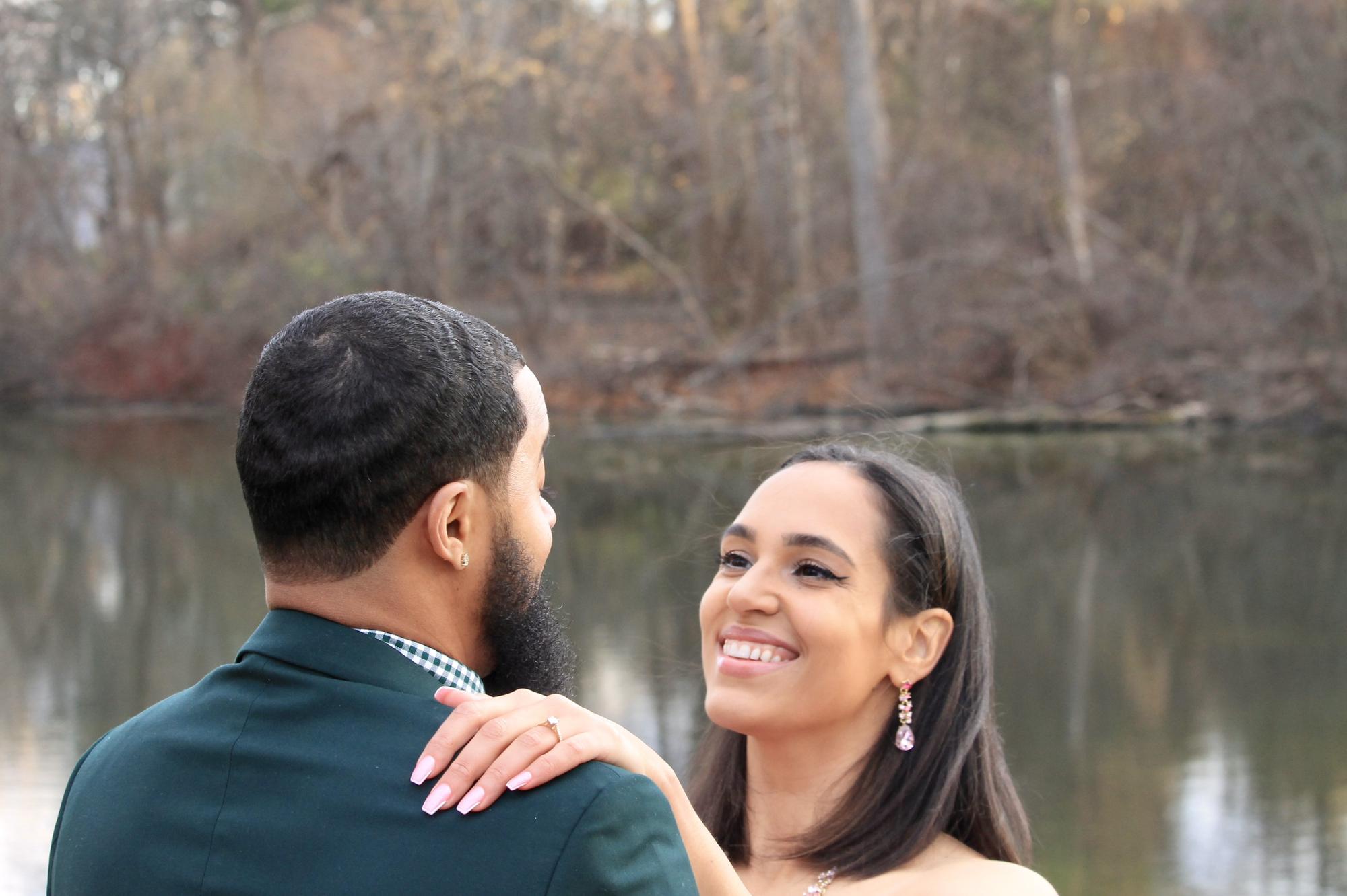 A happy fiancé.