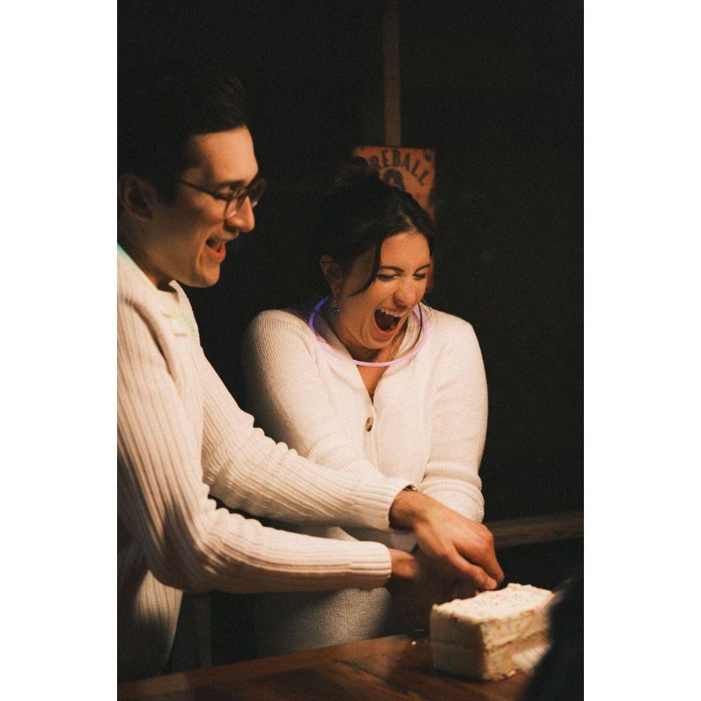 Celebrating our engagement with friends