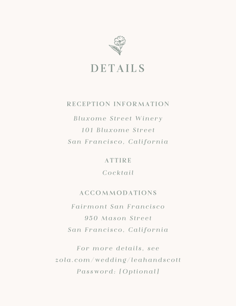 Artura | Periwinkle Gray | Zola Wedding Enclosure Cards