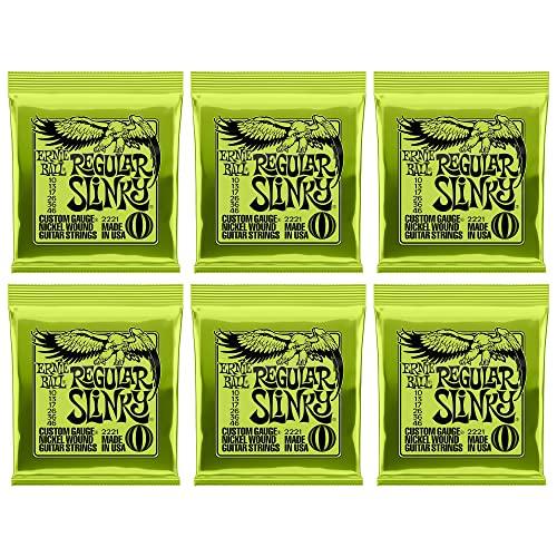 Ernie Ball Regular Slinky Nickel Wound Sets, .010 - .046, (6 pack)