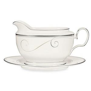 Noritake® Platinum Wave Gravy Boat with Tray