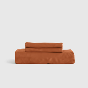 Bamboo Fitted Sheet Set in Terracotta - Full
